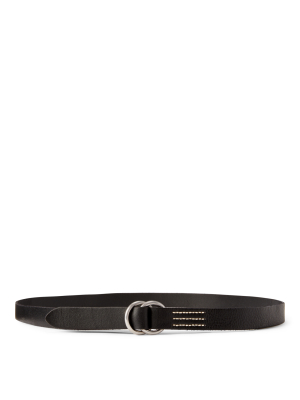 Skinny Leather O-ring Belt