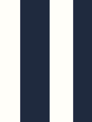 Stripes Peel-and-stick Wallpaper In Midnight Blue And White From The Luxe Haven Collection By Lillian August