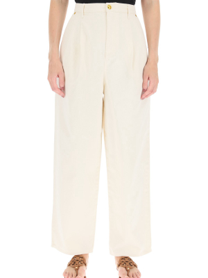 Tory Burch Cropped Hem Jeans