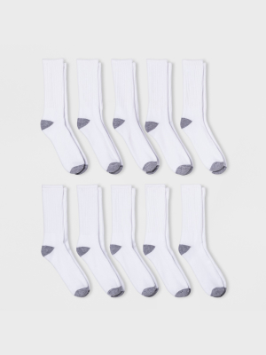 Men's Odor Resistant Crew Socks 10pk - Goodfellow & Co™ 6-12