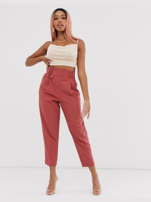 Asos Design Tailored Smart High Waist Balloon Pants