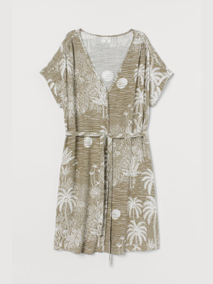 Linen-blend Dress