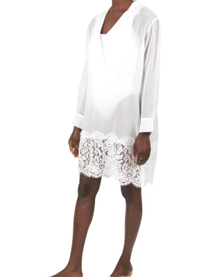 French Lace Oversized Shirt