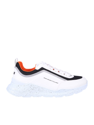 Msgm Logo Printed Lace-up Sneakers