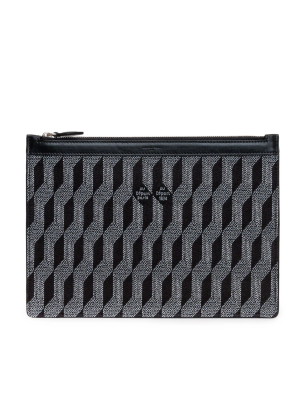 Au Départ Reflective Jacquard Clutch Bag