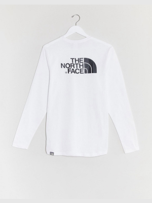 The North Face Easy Long Sleeve T-shirt In White