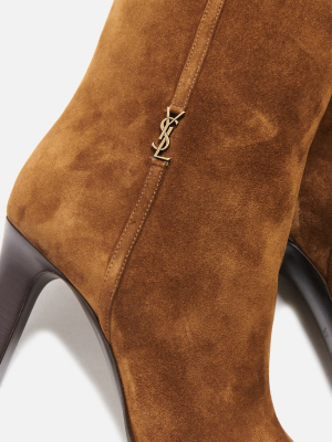 Saint Laurent Wmns Jane Boot 90mm Ysl - Brown