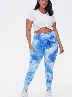 Plus Size Active Tie-dye Leggings