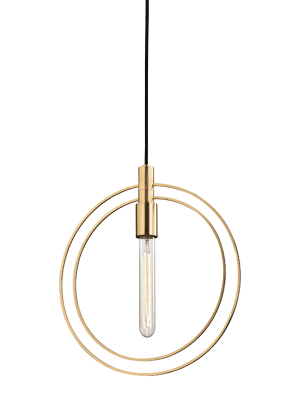 Masonville 1 Light Pendant Aged Brass