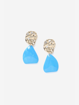 **blue Stone Drop Earrings