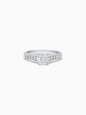 Effy Bridal 18k White Gold Diamond Solitaire Ring, 1.24 Tcw