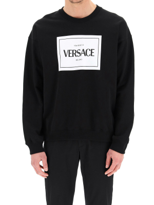 Versace Logo Printed Sweatshirt