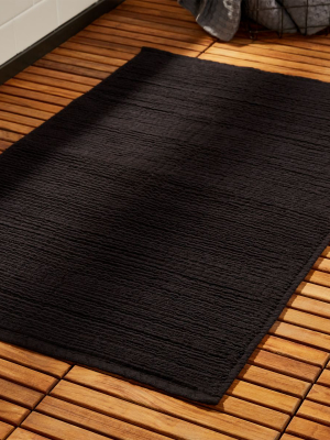 Baxter Black Cotton Bath Mat