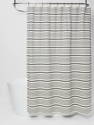 Striped Shower Curtain Black/white - Threshold™