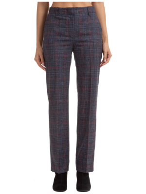 Alberta Ferretti Plaid Tailored Pants