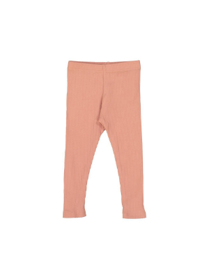 Petals & Peas Ribbed Leggings - Apricot