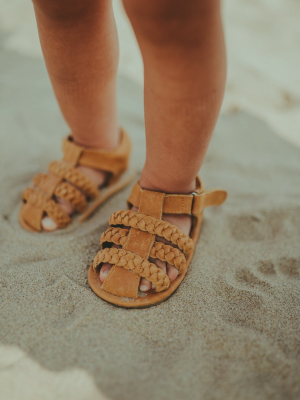 Pam Leather Baby Sandal - Camel