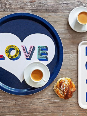 Word Round Tray - Love - By Jamida