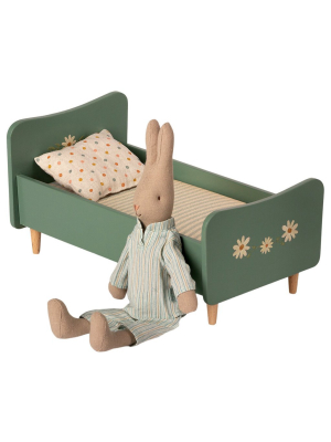 Maileg Mini Wooden Bed  - Mint