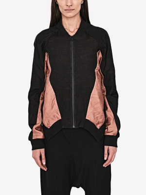 Bronze-block Bomber Jacket