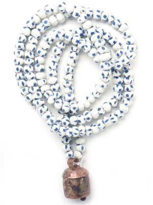 Prayer And Decorative Beads Blue/white - Large