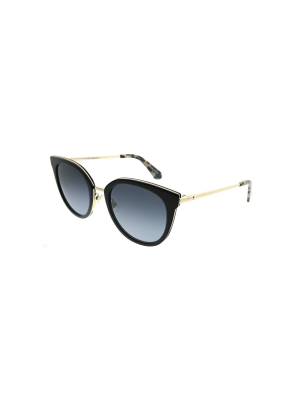 Kate Spade Jazzlyn/s 2m2 9o Womens Cat-eye Sunglasses Black Gold 51mm