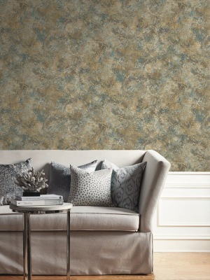 Marbled Paint Wallpaper In Warm Gold From The Caspia Collection By Wallquest