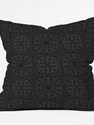 16"x16" Iveta Abolina Anissa Night Throw Pillow Black - Deny Designs