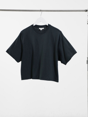 Topshop Boxy T-shirt In Gray Marl