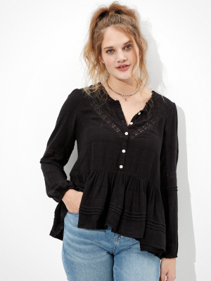 Ae Henley Tunic Top