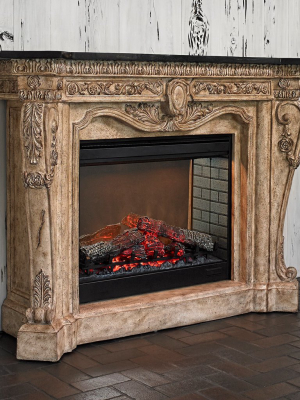 Floral Electric Fireplace