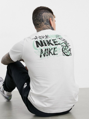 Nike Basketball Explote Brooklyn Logo T-shirt In White