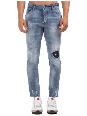 Dsquared2 Splatter Print Skinny Leg Jeans