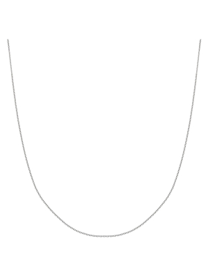 Women's Diamond Cut Oval Link Chain In Sterling Silver - Gray (18")