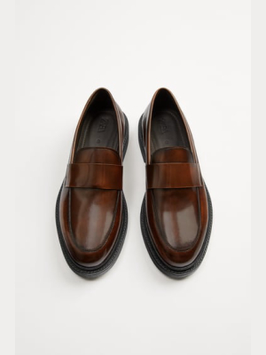 Glossy Leather Loafers