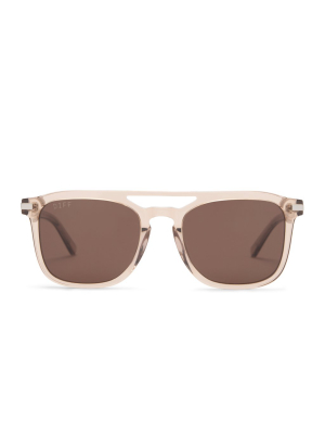 Tanner - Vintage Crystal + Brown Polarized Sunglasses