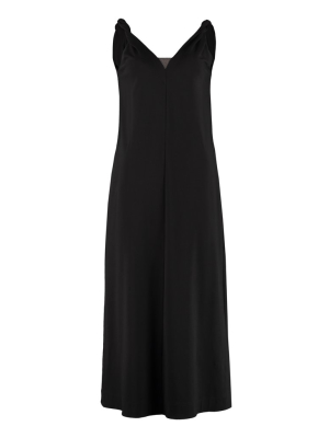 Brunello Cucinelli V-neck Midi Dress