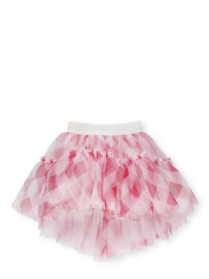 Monnalisa Vichy Tulle Skirt