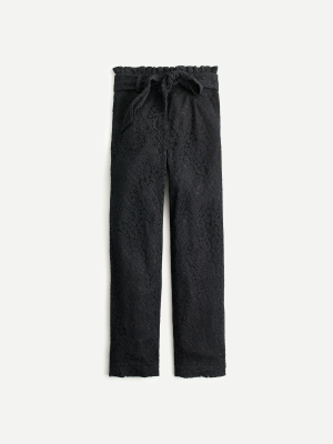 Tapered Paper-bag Pant In Lace