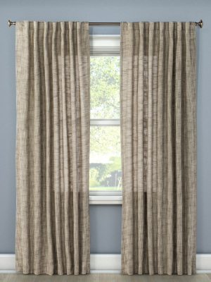 Textured Weave Back Tab Window Curtain Panel - Threshold™