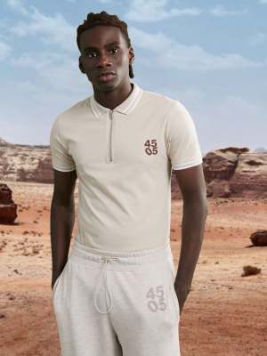 Asos 4505 Muscle Fit Polo With Zip Neck