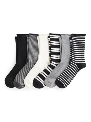 Stripe Roll-top Sock 6-pack