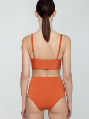 Havel Weaving High Waist Bikini Bottom - Ginger Orange