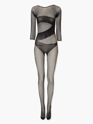 Fishnet Cutout Lingerie Catsuit