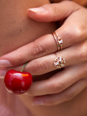 Kite Ring With White Sapphire