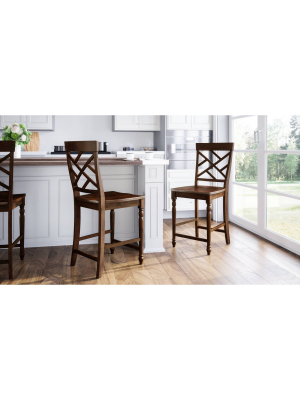 Set Of 2 Westport Counter Stools Brown - Abbyson Living