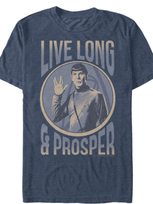 Men's Star Trek Spock Live Prosper Circle T-shirt