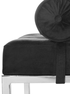 Xander Sueade Tufted Bench With Bench Black