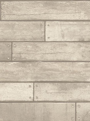 Weathered Grey Nailhead Plank Wallpaper From The Essentials Collection By Brewster Home Fashions