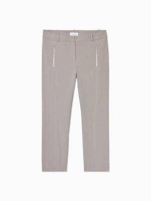 Lux Solid Cropped Pants